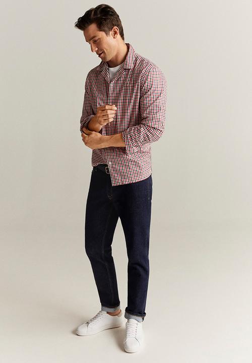 MANGO - Idoia shirts - red & blue