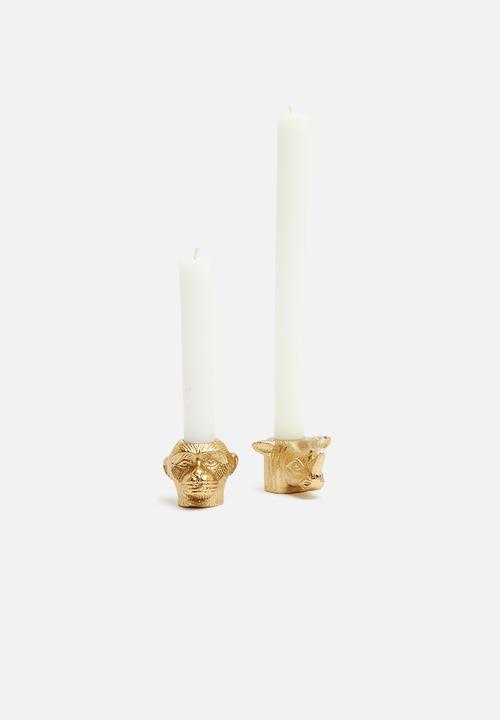 H&S - Animal dinner candle holder - monkey