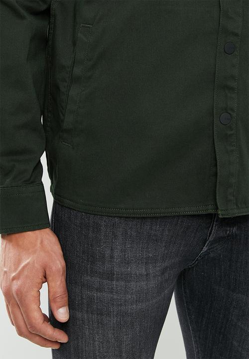 Only & Sons - Gavin long sleeve twill workwear overshirt - khaki