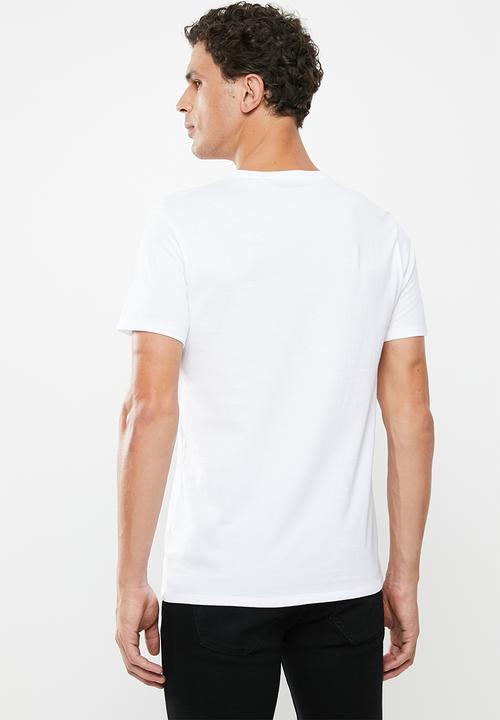 GUESS - Guess tape triangle tee - white