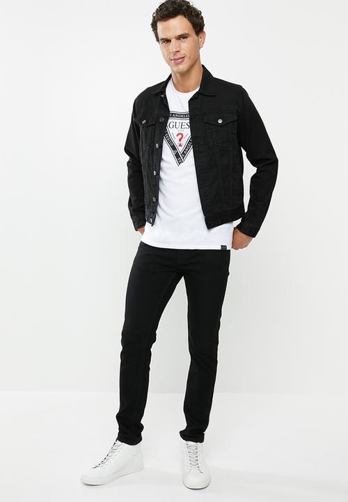 GUESS - Guess tape triangle tee - white