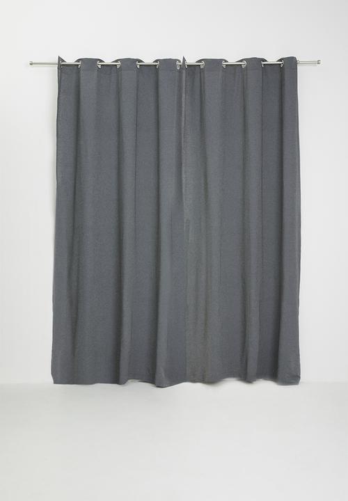 H&S - Rey eyelet curtain - charcoal