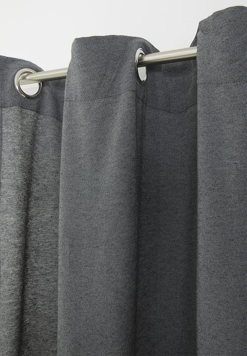 H&S - Rey eyelet curtain - charcoal