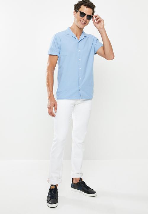 Superbalist - Cuban collar shirt - blue