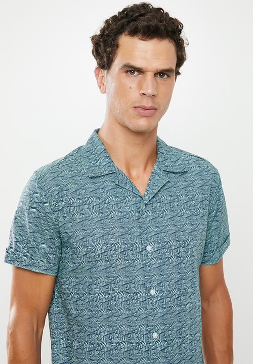 Superbalist - Cuban collar shirt - blue 