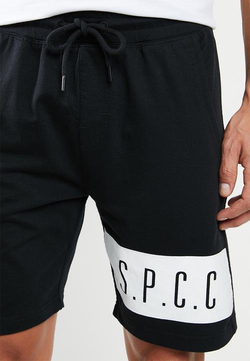 S.P.C.C - Printed knit shorts - black