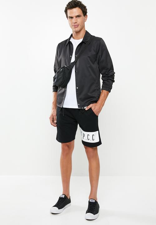 S.P.C.C - Printed knit shorts - black