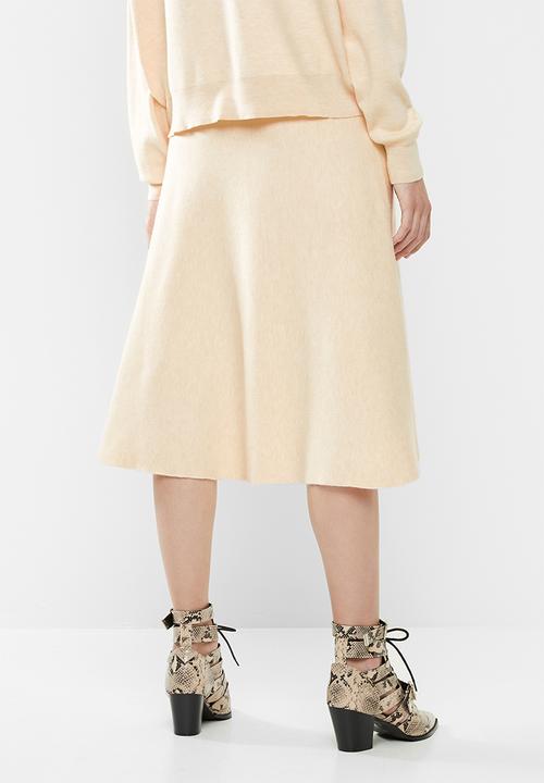 MANGO - Flear skirt - beige