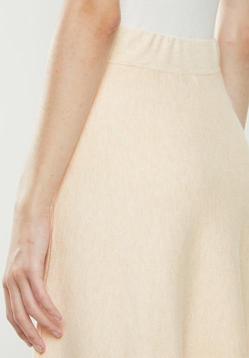 MANGO - Flear skirt - beige