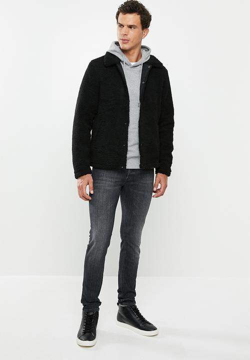Only & Sons - Todd coach sweat jacket - black