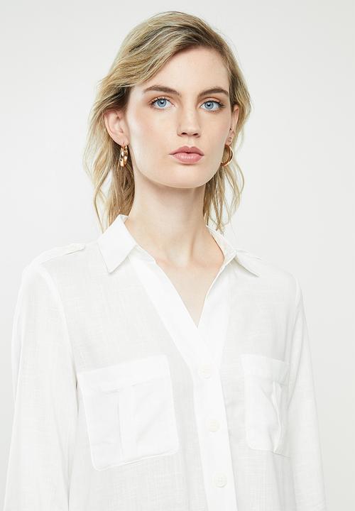 MANGO - Ben shirt - white
