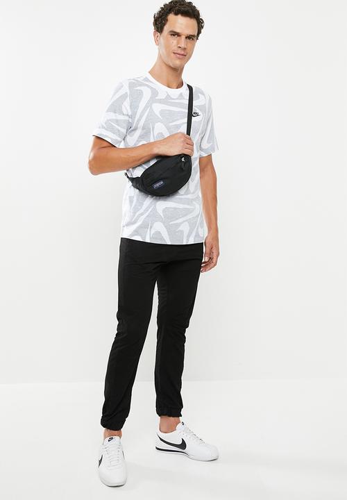Nike - Nike sportswear hand drawn all over print tee - white & grey 
