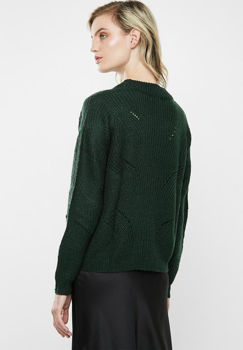 Jacqueline de Yong - Daisy structure pullover - scarab green