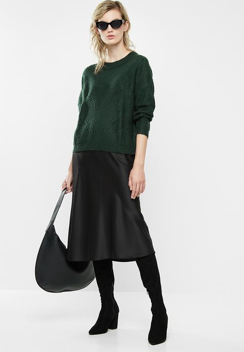 Jacqueline de Yong - Daisy structure pullover - scarab green