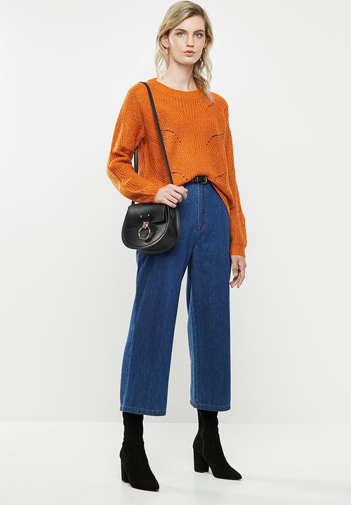 Jacqueline de Yong - Daisy structure pullover - maple orange