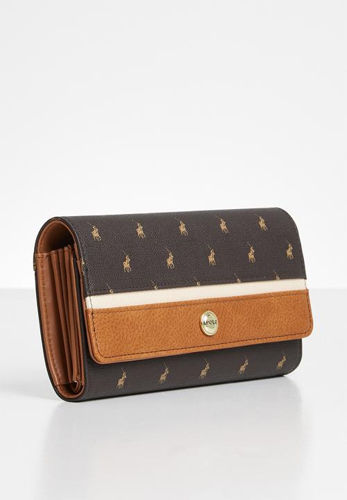 POLO - Heritage clutch purse - brown & black