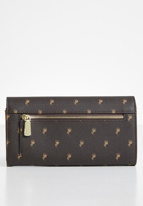 POLO - Heritage clutch purse - brown & black