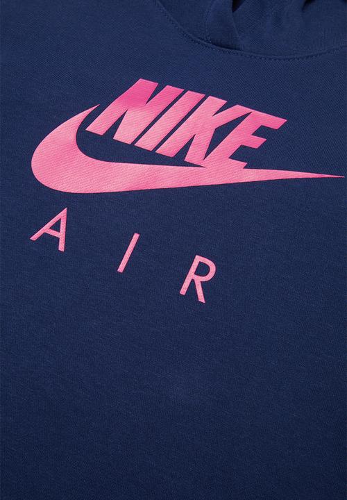Nike - Girl Nike Air crop hoodie - blue & pink 