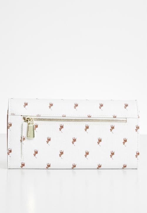 POLO - Heritage trifold purse - white & brown