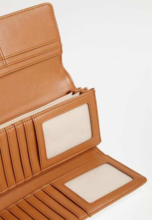 POLO - Heritage trifold purse - white & brown