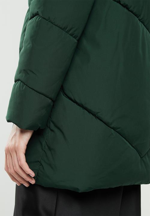 Jacqueline de Yong - Lidya padded hood jacket - scarab green
