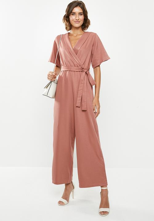edit - Wrap jumpsuit - pink