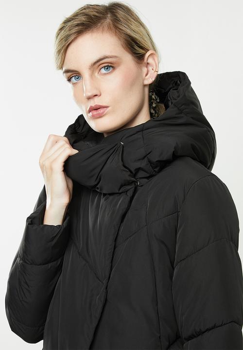 Jacqueline de Yong - Lidya padded hood jacket - black