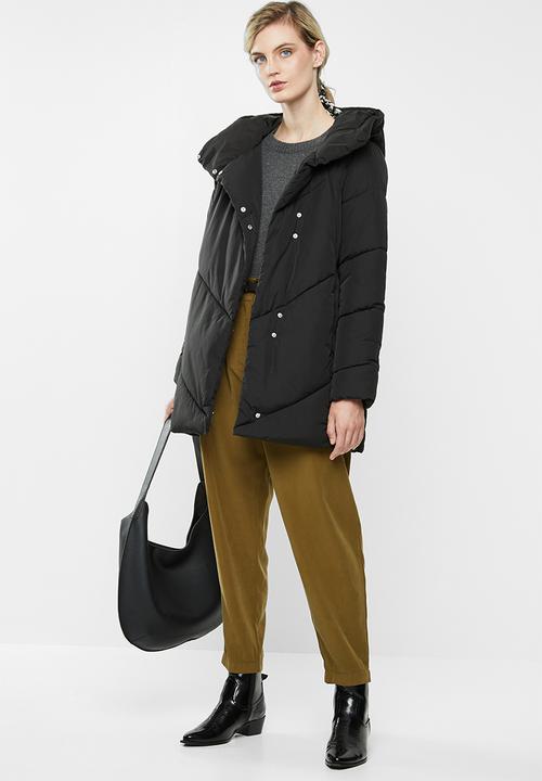 Jacqueline de Yong - Lidya padded hood jacket - black