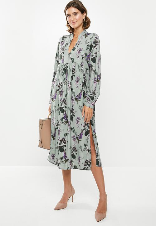 edit - Soft waist midi dress - multi