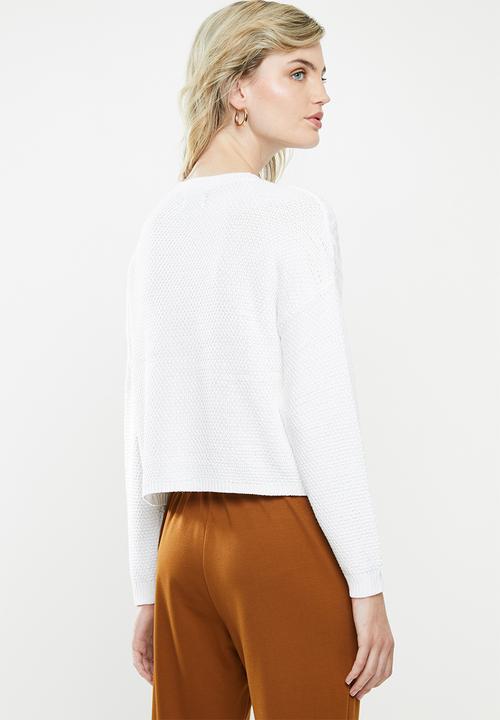 ONLY - Sara long sleeve pullover - cloud dancer