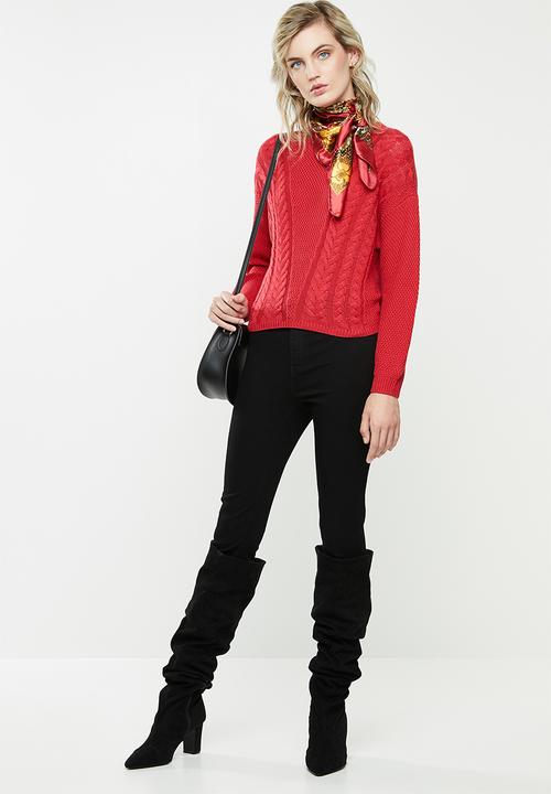 ONLY - Sara long sleeve pullover - toreador