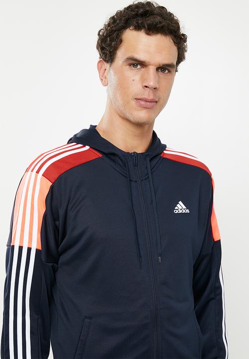 adidas Performance - Mens sport hooded tracksuit - multi