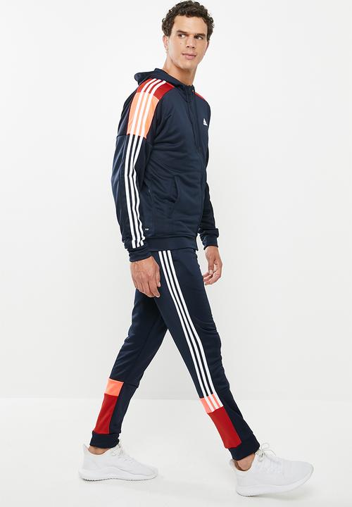 adidas Performance - Mens sport hooded tracksuit - multi