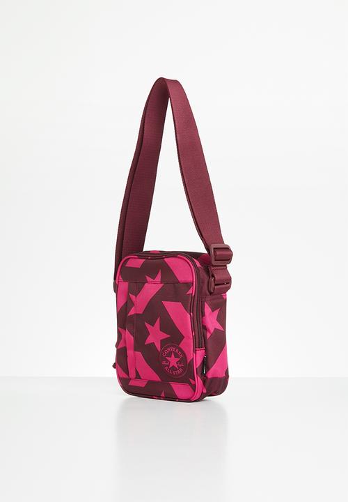 Converse - Seasonal prints cross body bag - burgundy 
