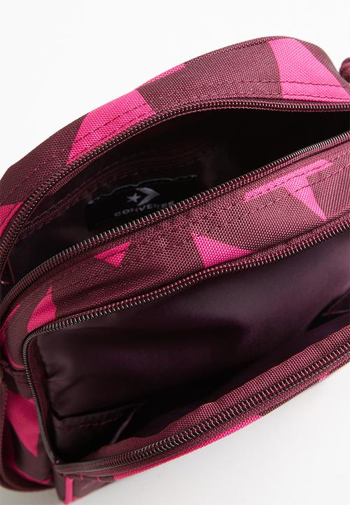 Converse - Seasonal prints cross body bag - burgundy 