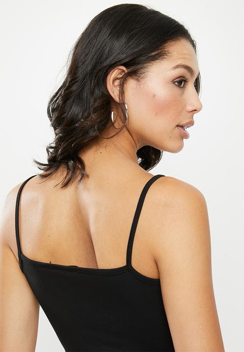 Missguided - 2 Pack jersey lace trim bralet - pink & black