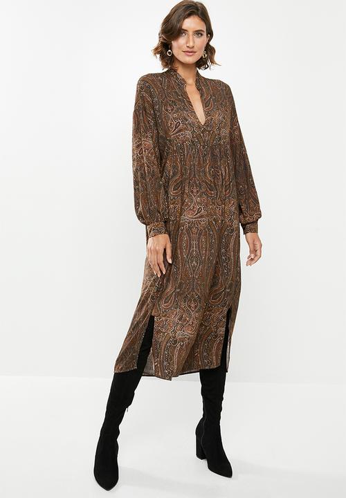 edit - Soft waist midi dress - paisley
