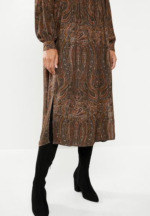 edit - Soft waist midi dress - paisley