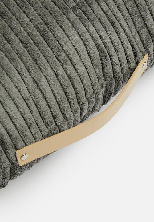 H&S - Corduroy cushion - charcoal