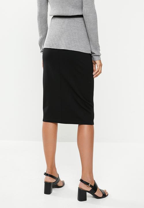 edit - Pull on pencil skirt - black