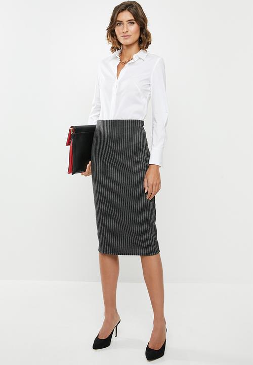 edit - Pull on pencil skirt - stripe
