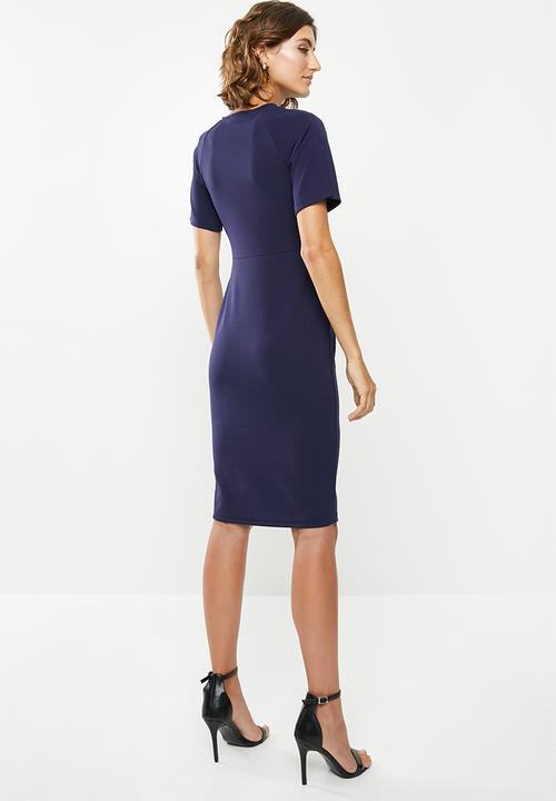 edit - Crepe suit dress - navy