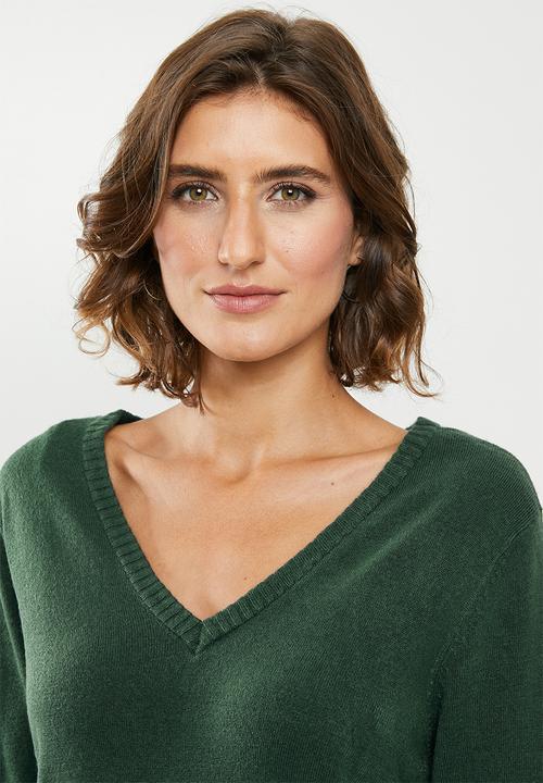 Jacqueline de Yong - Valley treats long sleeve dress - green