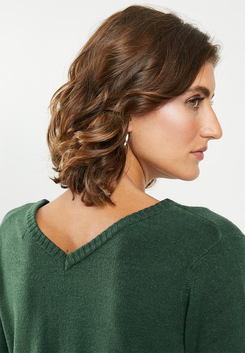 Jacqueline de Yong - Valley treats long sleeve dress - green