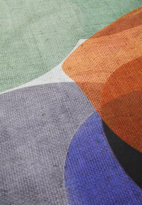 Hertex Haus - E&c crater soil round rug - multi