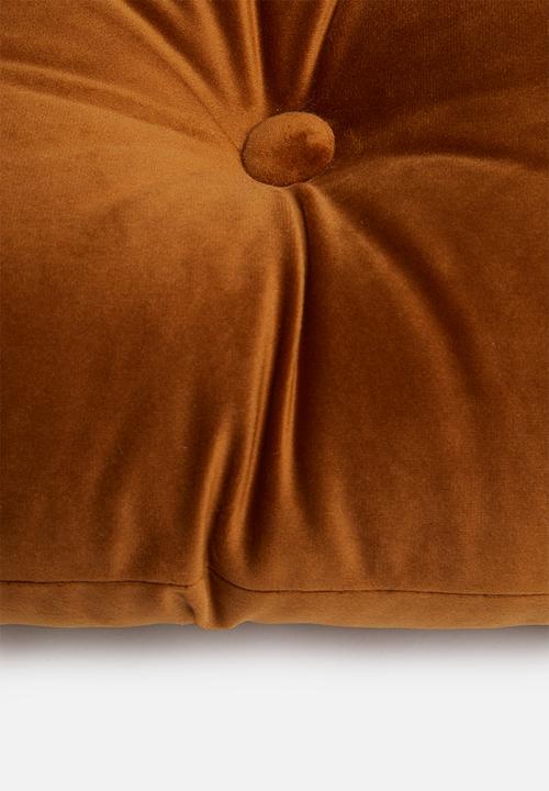 Sixth Floor - Button cushion - rust