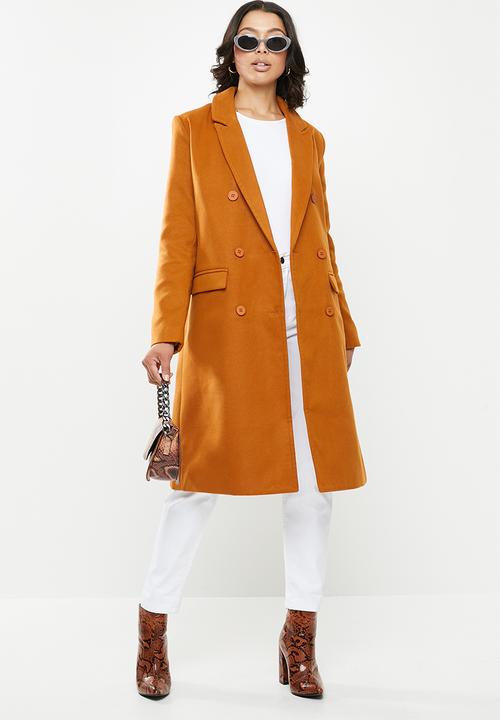 Missguided - Mansy formal overcoat - rust
