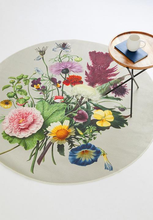 Hertex Haus - Blooming spring round rug - multi