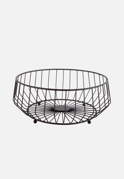 Present Time - Kink fruit basket - black