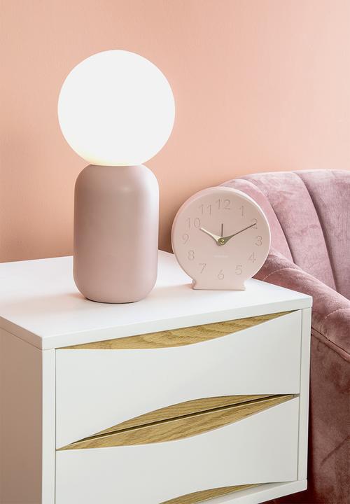 Present Time - Sole numbers alarm clock - pink